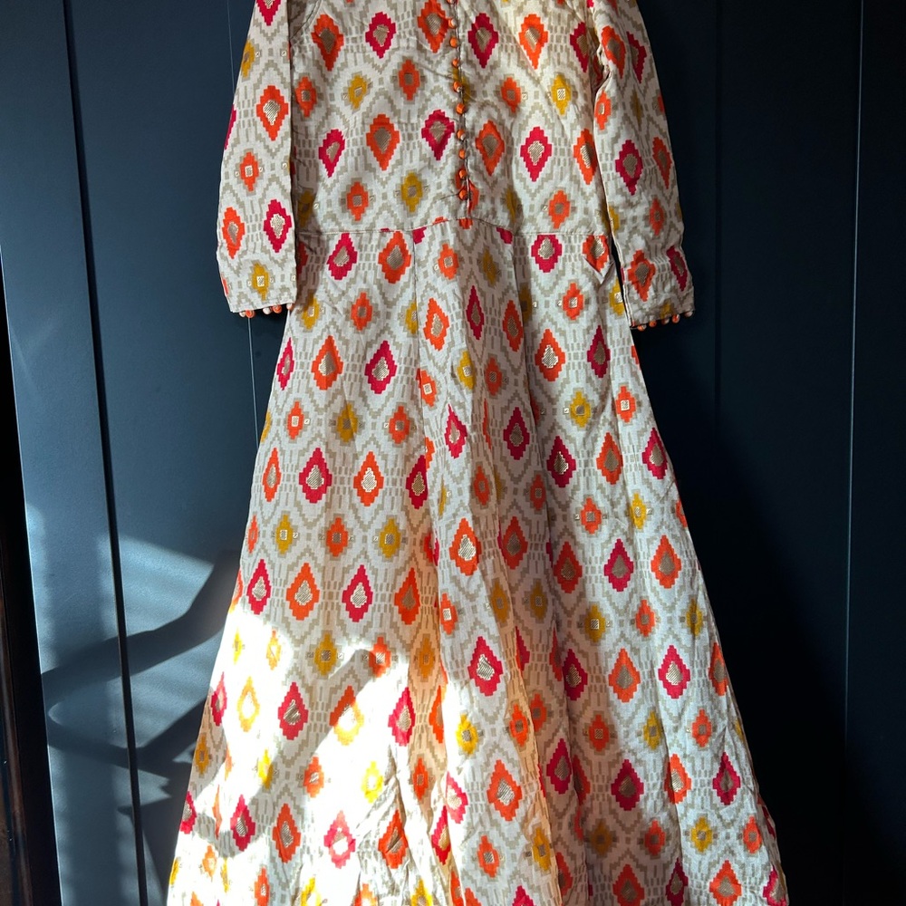 New Colorful Patterned Maxi Dress